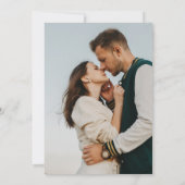 Invitation Code QR | Mariage de budget de script élégant mini (Dos)