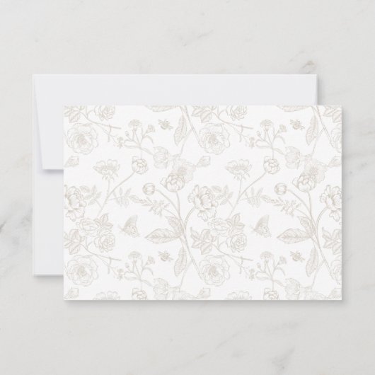 Invitation Code QR Mariage de la Chinoiserie beige (Dos)