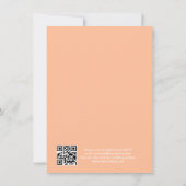 Invitation Code QR Mariage de la pêche romantique élégant (Dos)