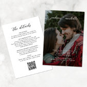 Invitation Code QR | Mariage de script photo budget moderne