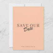Invitation Code QR Mariage Économisez la Date Mariage Corail (Dos)