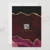 Invitation Code QR Mariage Elegant Bourgogne et Or (Dos)