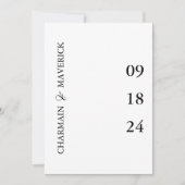 Invitation Code QR Mariage élégant de typographie en gras (Devant)