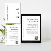 Invitation Code QR Mariage élégant de typographie en gras