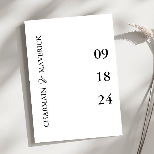 Invitation Code QR Mariage élégant de typographie en gras