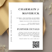 Invitation Code QR Mariage élégant de typographie en gras