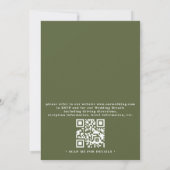 Invitation Code QR Mariage Élégant Moderne Fleurs Sauvages (Dos)