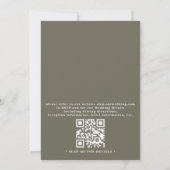 Invitation Code QR Mariage Élégant Rustique Vigne Fleurs Sauv (Dos)