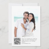 Invitation Code QR Mariage Festive rose vif (Dos)