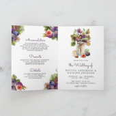 Invitation Code QR Mariage Figue Violette Rustique Tout en Un (Intérieur)