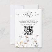 Invitation Code QR Mariage Fleur sauvage élégant (Devant)