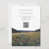 Invitation Code QR Mariage Fleurs Sauvages Prairie Florale (Dos)