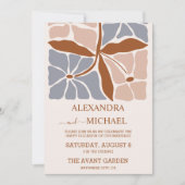Invitation Code QR Mariage Floral Bohème Rétro (Devant)