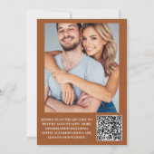 Invitation Code QR Mariage Floral Bohème Rétro (Dos)