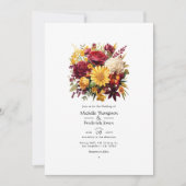 Invitation Code QR Mariage marron et jaune (Devant)