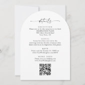 Invitation Code QR Mariage minimaliste élégant (Dos)