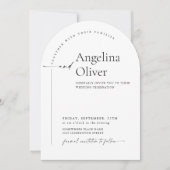 Invitation Code QR Mariage minimaliste élégant (Devant)