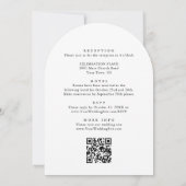 Invitation Code QR Mariage minimaliste élégant (Dos)