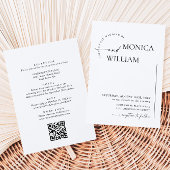Invitation Code QR Mariage minimaliste élégant