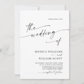 Invitation Code QR Mariage minimaliste élégant (Devant)