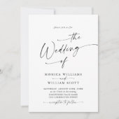 Invitation Code QR Mariage minimaliste élégant (Devant)