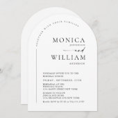 Invitation Code QR Mariage minimaliste élégant (Devant / Derrière)