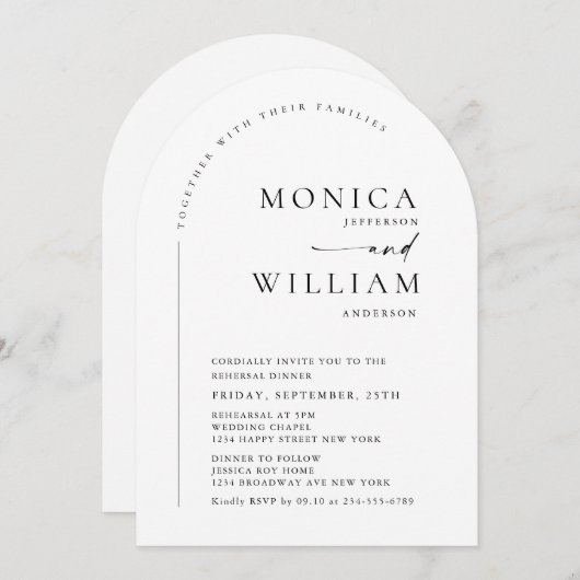 Invitation Code QR Mariage minimaliste élégant (Devant / Derrière)