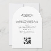 Invitation Code QR Mariage minimaliste élégant (Dos)