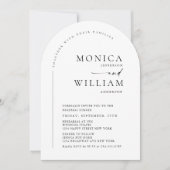 Invitation Code QR Mariage minimaliste élégant (Devant)