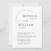 Invitation Code QR Mariage minimaliste élégant (Devant)