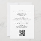 Invitation Code QR Mariage minimaliste élégant (Dos)