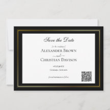 Code QR Mariage minimaliste simple