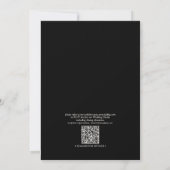 Invitation Code QR Mariage Monogramme Classique Noir & Ivoire (Dos)