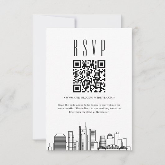Invitation Code QR Mariage Nashville RSVP (Devant)