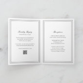 Invitation Code QR Mariage Noir et Blanc Traditionnel (Intérieur)