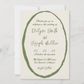 Invitation Code QR Mariage photo illustré à la main (Devant)