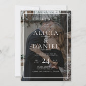 Invitation Code QR mariage photo typographie moderne simple (Devant)