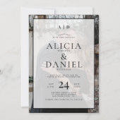 Invitation Code QR mariage photo typographie moderne simple 2 (Devant)
