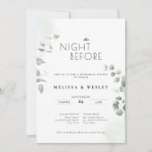 Invitation Code QR Mariage Répétition Végétation Branchue (Devant)