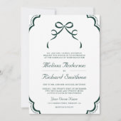 Invitation Code QR Mariage Ruban Coquette Dentelle Blanche Ém (Devant)