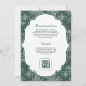 Invitation Code QR Mariage Ruban Coquette Dentelle Blanche Ém (Dos)
