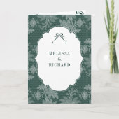 Invitation Code QR Mariage Ruban Coquette Dentelle Blanche Ém (Devant)