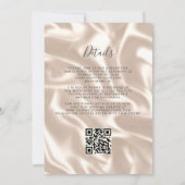 Invitation Code QR Mariage Soie Ivoire Agate Or Orange Brûlé (Dos)