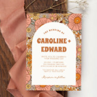 Code Qr Mariage Super coloré rétro Wavy Boho