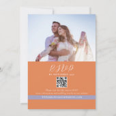 Invitation Code QR Mariage Vert Citron (Dos)