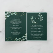 Invitation Code QR mariage vert émeraude Eucalyptus Or végéta (Intérieur)