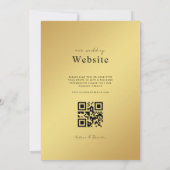 Invitation Code QR métal or et noir tout en un Mariage (Dos)