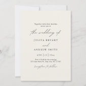 Invitation Code QR minimal avec mariage photo (Devant)