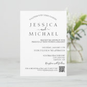 Invitation Code QR minimal de Mariage simple (Debout devant)