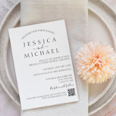 Invitation Code QR minimal de Mariage simple